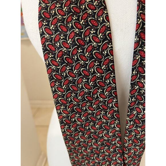 Christian Dior Red Blue Men’s Tie Made In USA - Picture 1 of 4
